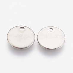 Tarnish Resistant 304 Stainless Steel Stamping Blank Tag Pendants&nbsp;STAS-Q056-10mm