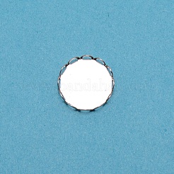 304ステンレススチールプレーンエッジベゼルカップ  カボションのセッティング  フラットラウンド  ステンレス鋼色  19x3mm&nbsp;STAS-WH0031-07P-03