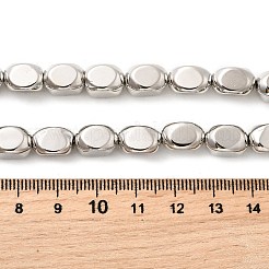 電気メッキガラスビーズセット  ナゲット  プラチナメッキ  11x7x7mm  穴：1mm  約38個/連  16.54''（42センチメートル）&nbsp;EGLA-F166-02B-P