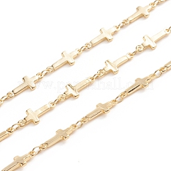 Brass Sideways Cross Link Chains&nbsp;CHC-E021-10A