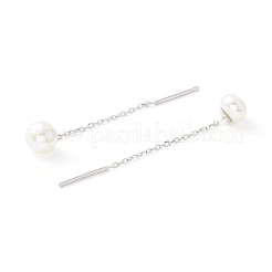 Anti-Tarnish 999 Fine Silver Chain Tassel Earring Thread for Girl Women&nbsp;EJEW-I260-40P
