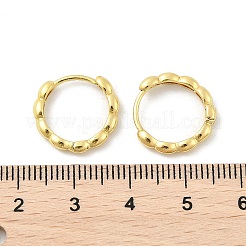 真鍮huggieフープピアス  長持ちメッキ  リング  18KGP本金メッキ  16x3mm  ピン：1mm&nbsp;EJEW-L231-33G