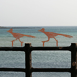 Rusted Iron Bird Sculptures Garden Stakes&nbsp;AJEW-WH20141-13C