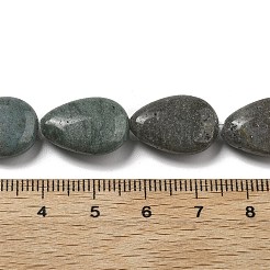 天然石インディアン瑪瑙ビーズ連売り  フラットティアドロップ  18x13x6mm  穴：0.8mm  約11個/連  7.48''（19センチメートル）&nbsp;G-P528-L25-01
