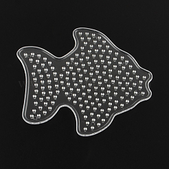 5x5mmDIYのアイロンビーズに使用する魚ABCプラスチックペグボード  透明  96x95x5mm&nbsp;X-DIY-Q009-22