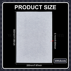 DIYのアイロンビーズのために使用されるアイロン紙  長方形  ホワイトスモーク  302x200x0.1mm&nbsp;DIY-WH0750-742