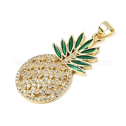 Brass Micro Pave Cubic Zirconia Pendants&nbsp;KK-H267-008B-G