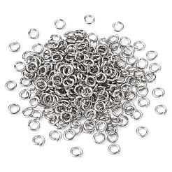 304ステンレススチールオープン丸カン  ステンレス鋼色  5x1mm  18ゲージ  内径：3mm  2500個/セット&nbsp;STAS-TA0002-99A
