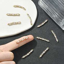 SHEGRACE Brass Pave Clear Cubic Zirconia Connector Charms&nbsp;XGRQ3P965-641G