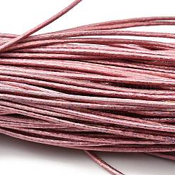 レーザーPUレザーコード  DIYのジュエリーには  ライトコーラル  2mm  約98~100 M /バンドル&nbsp;AJEW-I070-A14