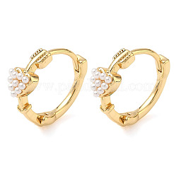 Brass Heart Hoop Earrings&nbsp;EJEW-D337-16G