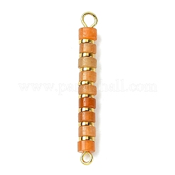 8Pcs 8 Styles Natural Mixed Gemstone & Electroplated Synthetic Non-magnetic Hematite Heishi Beaded Connector Charms&nbsp;PALLOY-JF03291