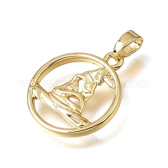 Brass Pendants&nbsp;KK-CBAA632-15G