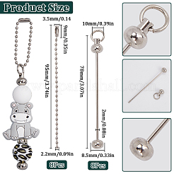 8Pcs Iron Bar Beadable Pendant Decorations for Jewelry Making DIY Crafts&nbsp;IFIN-SC0001-75P