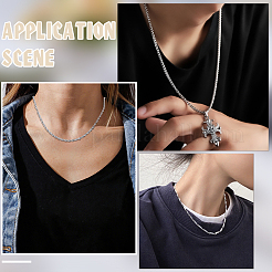 12Pcs 12 Styles 304 Stainless Steel Chain Necklaces&nbsp;NJEW-PH0001-43