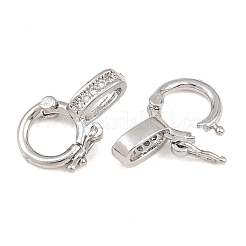 Brass Micro Pave Clear Cubic Zirconia Twister Clasp&nbsp;CU-CBA7BFE-05P