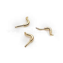 真鍮製Tピン  おばけ魔女のバロックパール作りに  猫の尻尾  ゴールドカラー  3.4x3mm&nbsp;BAPE-PW0001-08A-G