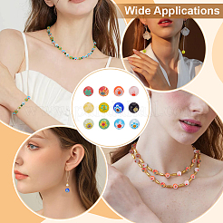 120Pcs Handmade Millefiori Glass Round Beads&nbsp;LAMP-ME0001-10