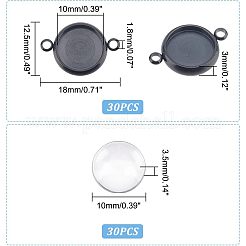 DIY Blank Dome Flat Round Link Connector Making Kit&nbsp;DIY-UN0003-77A-B