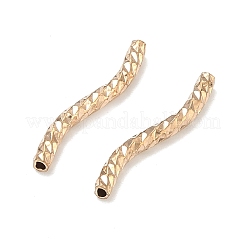 真鍮ビーズ  ツイスト  長持ちメッキ  ラックめっき  ライトゴールド  19x2mm  穴：1mm&nbsp;KK-G557-38KCG