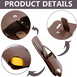 PU Leather Tape Measure Holder for Belt&nbsp;TOOL-WH0059-080A