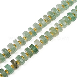 天然の緑のイチゴクォーツビーズ連売り  多面カット  ディスク  ヒシビーズ  シードビーズで  8x2.5~4.5mm  穴：1mm  約74~75個/連  15.47~15.55''（39.3~39.5センチメートル）&nbsp;G-F796-A08-01