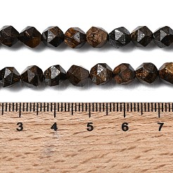 天然石ブロンザイトビーズ連売り  スターカットラウンドビーズ  多面カット  5~6x5~6x5~6mm  穴：1~1.2mm  約64~68個/連  14.80''~15.04''（37.6~38.2センチメートル）&nbsp;G-Z119-A30-01