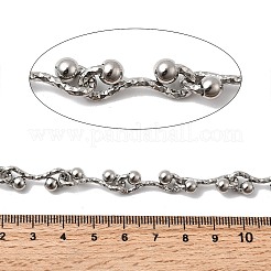 304ステンレススチールラウンドリンクチェーン  溶接されていない  ステンレス鋼色  22x8x5mm&nbsp;CHS-Z007-05P