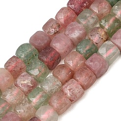 Natural Red and Green Strawberry Quartz Beads Strands&nbsp;GG-NH0006-A01