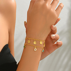 Brass Curb Chain Multi-strand Bracelets&nbsp;BP9393