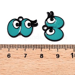 Spray Painted Alloy Enamel Pendants&nbsp;ENAM-T020-27-RS