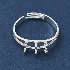 Adjustable Brass Finger Ring Trays for Hanging Pendant&nbsp;KK-K414-03C-S