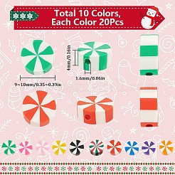 200Pcs 10 Colors Handmade Polymer Clay Beads&nbsp;CLAY-SC0001-80