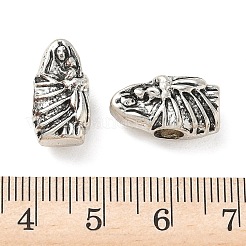 宗教 合金 ヨーロッパ ビーズ  大穴ビーズ  女神  アンティークシルバー  17x9x7.5mm  穴：4mm  約294個/1000g&nbsp;FIND-E051-06AS