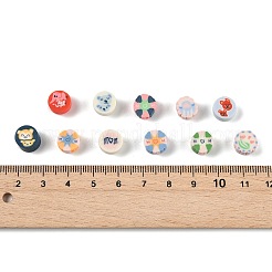 100Pcs 2 Styles Handmade Polymer Clay Beads&nbsp;CLAY-FP0001-11B