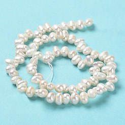 天然養殖淡水パールビーズ連売り  グレード4 A  ライス  パパイヤホイップ  7~9x4~5mm  穴：0.5mm  約77個/連  13.90インチ（35.3cm）&nbsp;PEAR-J007-67