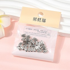 シェグレイスの真鍮ビーズ  バレル  カドミウムフリー＆ニッケルフリー＆鉛フリー  プラチナメッキ  6x4mm  穴：1.5mm&nbsp;XGR0115P-150P