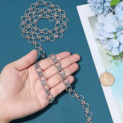 Stainless Steel Ring with Round Bead Link Chains&nbsp;CHS-PH0001-12