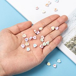 Opaque Acrylic Heart Beads&nbsp;SACR-Q100-M031
