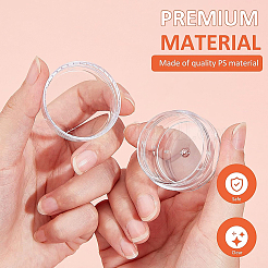 プラスチックビーズ収納ケース  コラム  透明  3.75x2cm  容量：10ミリリットル  30pc&nbsp;CON-BC0004-06-37.5x20
