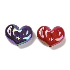 UV Plating Opaque Rainbow Iridescent Acrylic Beads&nbsp;SACR-R001-01A