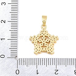 Brass Micro Pave Clear Cubic Zirconia Pendants&nbsp;CU-CBA9B49-02A-G