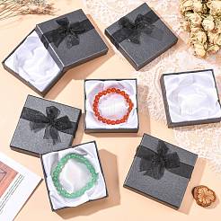 Bowknot Organza Ribbon Cardboard Bracelet Bangle Gift Boxes&nbsp;BC148-05