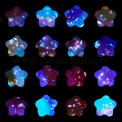 32Pcs 16 Colors Luminous Transparent Resin Star Cabochons&nbsp;RESI-TA0004-28