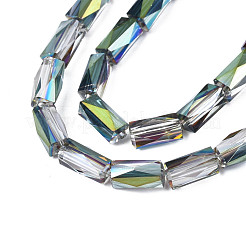 Electroplate Transparent Glass Beads Strands&nbsp;EGLA-N002-14-B