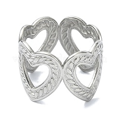 304 Stainless Steel Cuff Rings &nbsp;RJEW-M019-02P
