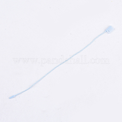 シールタグ付きポリエステルコード  プラスチックハングタグファスナー  ライトブルー  185~195x1mm  約850個/袋&nbsp;CDIS-T001-09H