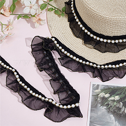 5 Yards Polyester Lace Ribbons&nbsp;OCOR-GF0006-14B-01