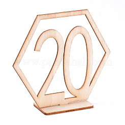 Wood Table Numbers Cards&nbsp;AJEW-WH0021-29B