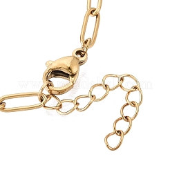3mm ユニセックス 304 ステンレススチール ペーパークリップチェーンネックレス  イオンプレーティング（ip）  長持ちメッキ  18KGP本金メッキ  16.69インチ（42.4cm）  リンク：9x3x0.8mm&nbsp;STAS-Q113-14G-02